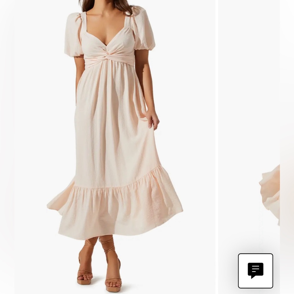 Twist Bust Tie Back Midi Dress, CREAM
ASTR the Label